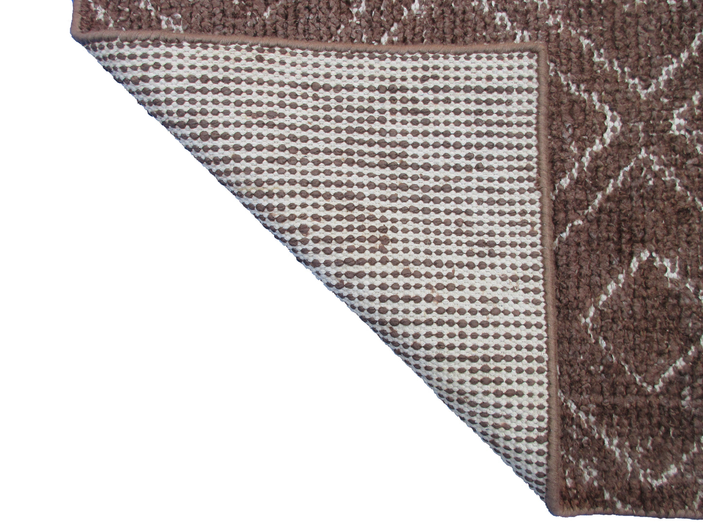 Geometric Berber Rug - Handwoven Wool Rug - Brown and Beige 3.0X2.0 Feet rug