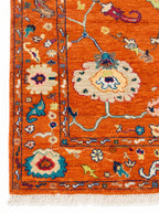 Rust Orange Oushak Hand-Knotted Wool Rug – Custom Made