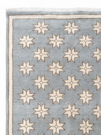 Gray Star Hand-Knotted Wool Rug – Custom Made