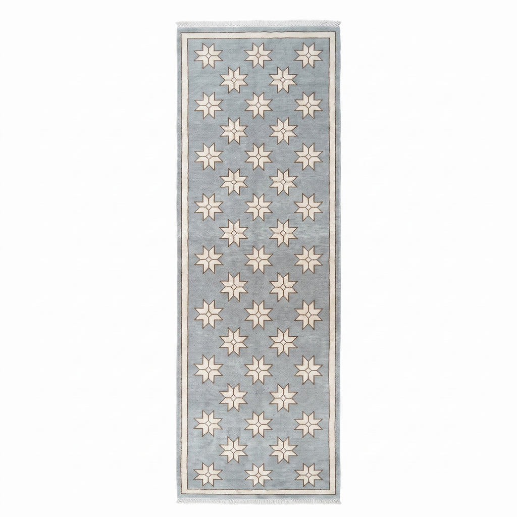 Made to order grey star runner rug for bedroom or nursery