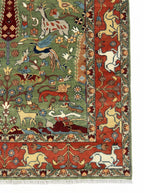 Green Animal Garden Hand-Knotted Wool Rug – Vanraj, Custom Made