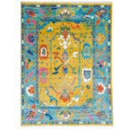 Mustard Yellow Oushak Hand-Knotted Wool Rug – Custom Made