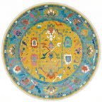 Mustard Yellow Oushak Hand-Knotted Wool Rug – Custom Made