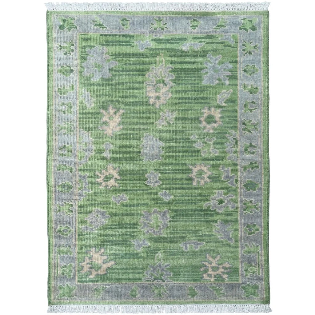 Mustard Yellow Oushak Hand-Knotted Wool Rug – Custom Made