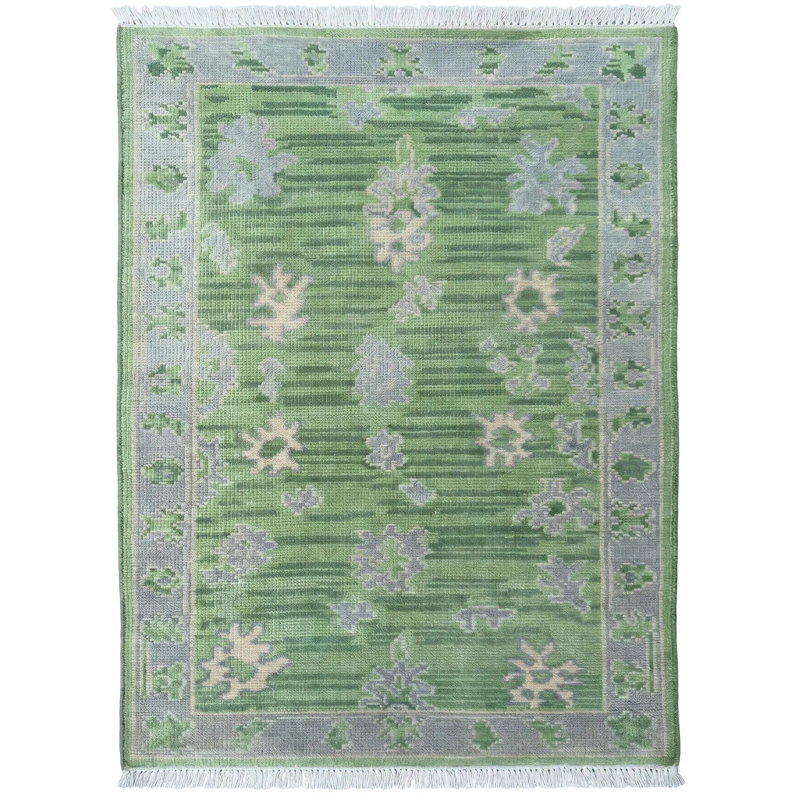 Mustard Yellow Oushak Hand-Knotted Wool Rug – Custom Made