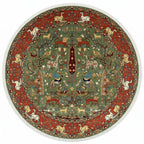 Green Animal Garden Hand-Knotted Wool Rug – Vanraj, Custom Made