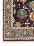 Plum Oushak Hand-Knotted Wool Rug – Custom Made