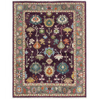 Plum Oushak Hand-Knotted Wool Rug – Custom Made