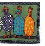 Colorful Hen Hand-Knotted Wool Runner Rug – Rangili, Custom Made