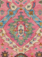 Pink Diamond Oushak Hand-Knotted Wool Rug – Custom Made