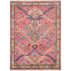 Pink Diamond Oushak Hand-Knotted Wool Rug – Custom Made